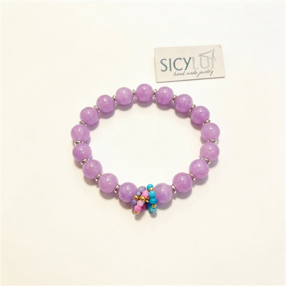 Bracciale Sicylui Donna in Pietre dure 1480BR34-VIOLA - 1480BR34-VIOLA